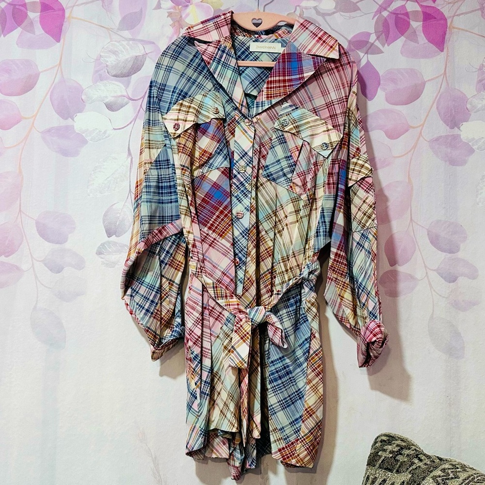 Zimmermann Print 100% Silk Romper Size 8